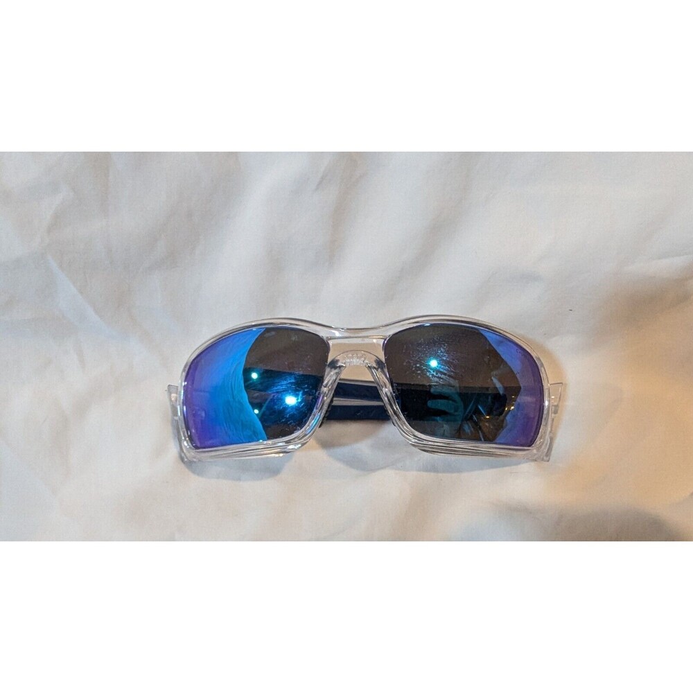 MCR Safety Swagger Safety Glasses Sunglasses Clear Frame Blue Mirror Lenses Z87